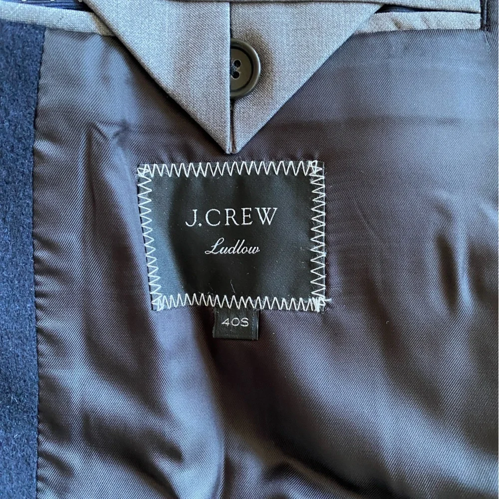 J. Crew Jacket Men's 40 S Wool Cashmere LudlowTopcoat Navy NWT $498